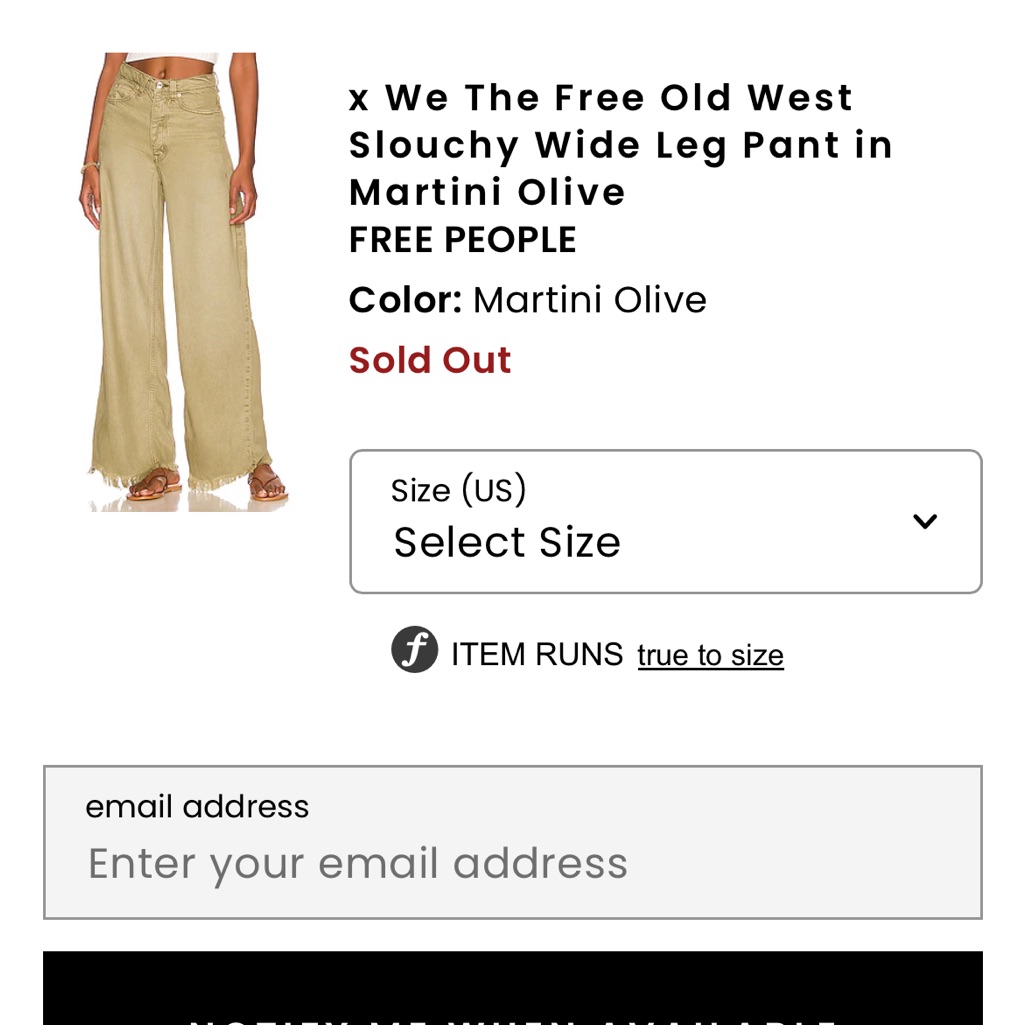 Free People Olive Green Women's Jeans